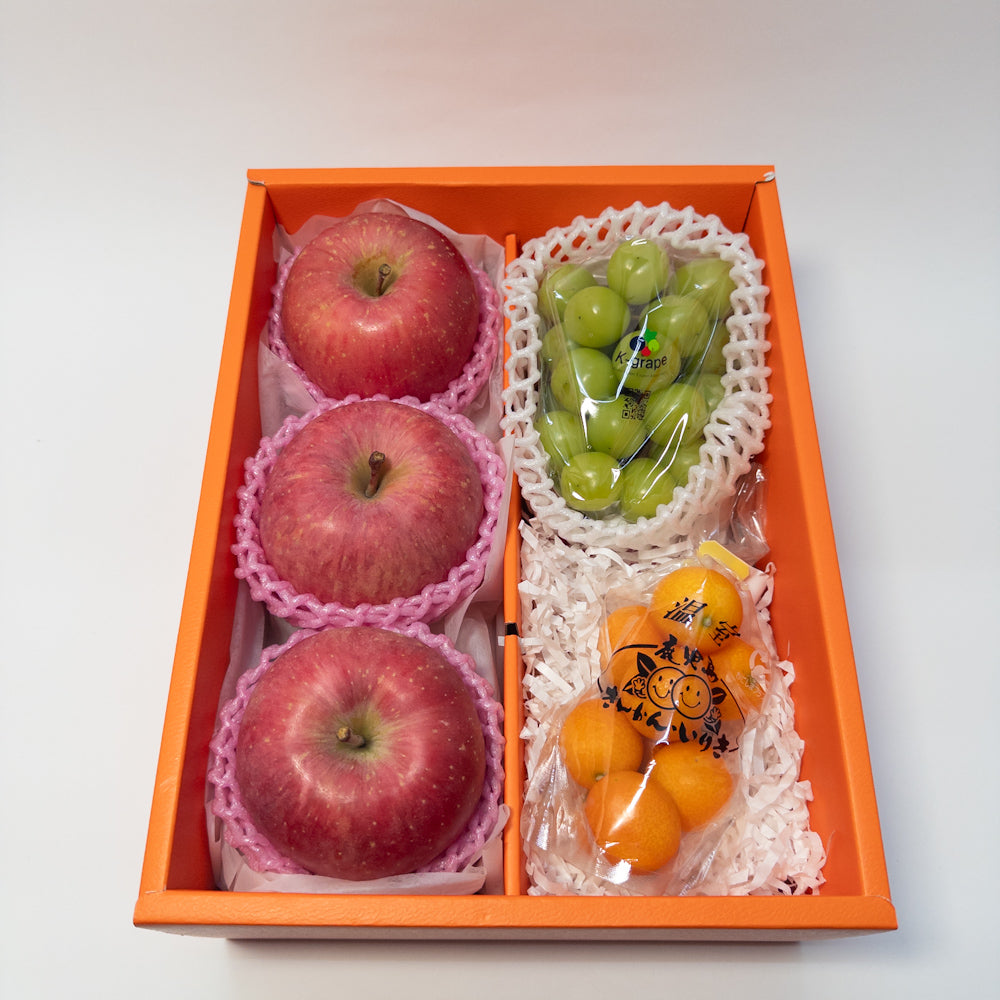 新年禮盒｜日本青森蘋果＋鹿兒島金桔＋韓國麝香葡萄